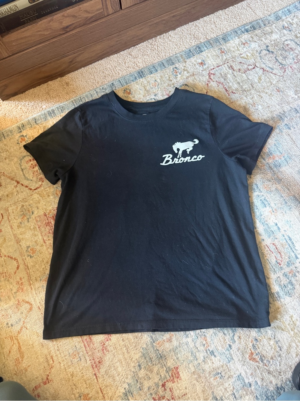 Ford Black Short Sleeve Tee with White Bronco Script